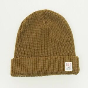 Topo Designs Watch Knit Cap Beanie Hat OSFM One Size Brown Acrylic Hiking Tech